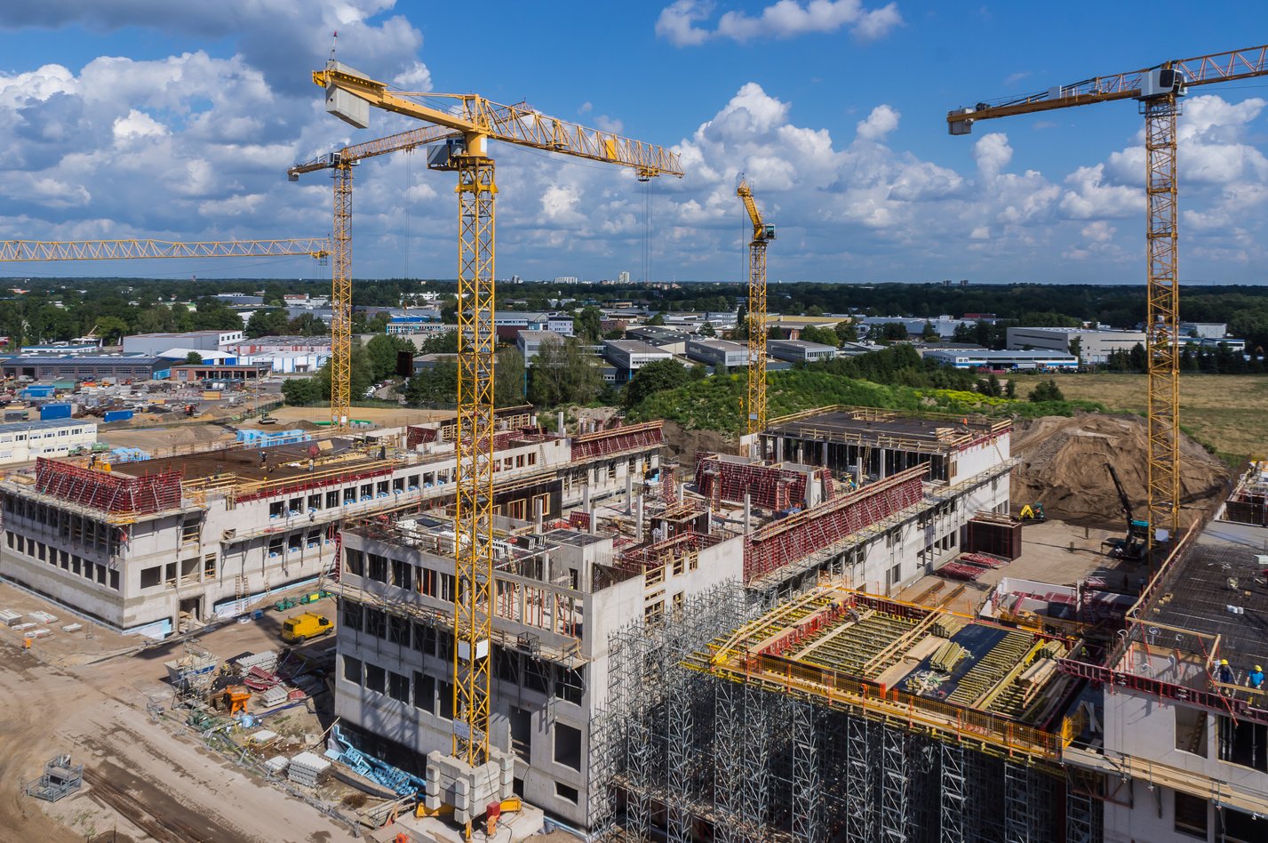 Large construction site commercial construction